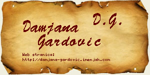 Damjana Gardović vizit kartica
